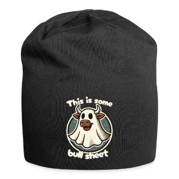 Halloween vache humour design - Bonnet en jersey - noir - Devant