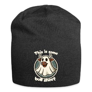 Halloween vache humour design - Bonnet en jersey - charbon - Devant