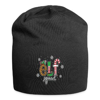 Christmas Elf Squad Fun for the Holidays - Jersey Beanie - black - Front