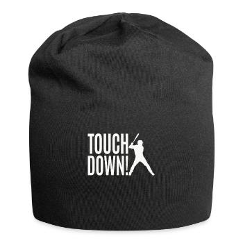 Touchdown Baseball Sports Funny - Jersey Beanie - black - Front