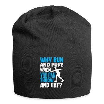 Lancer du disque Athlète Cadeau d’athlète - Bonnet en jersey - noir - Devant