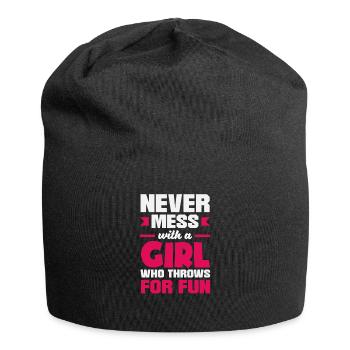 Lancer du disque Athlète Cadeau d’athlète - Bonnet en jersey - noir - Devant