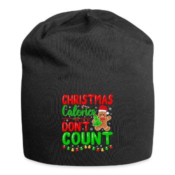 Christmas Calories Don't Count Cookie Gingerbread - Jersey Beanie - black - Front
