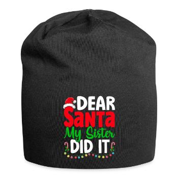Cher Père Noël, ma sœur l’a fait Noël Naugthy - Bonnet en jersey - noir - Devant