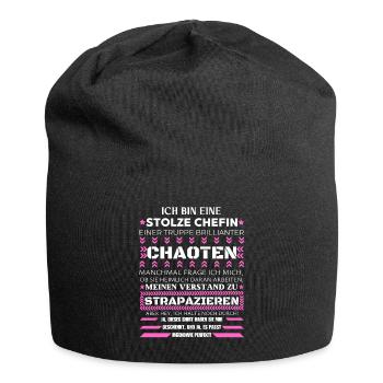 EINE STOLZE CHEFIN BRILLIANTER CHAOTEN - Jersey-Beanie - Schwarz - Vorne