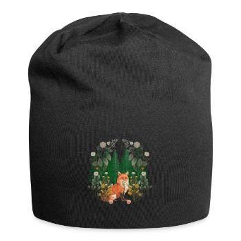 Renards, Renards, Forêt, Animaux de la forêt, Habitants de la forêt - Bonnet en jersey - noir - Devant