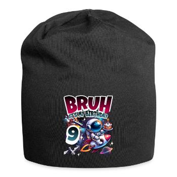 Astronaute 9e anniversaire Espace - Bonnet en jersey - noir - Devant