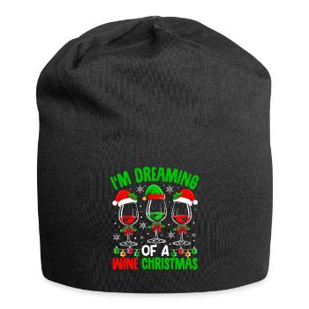 I'm Dreaming Of A Wine Christmas Naughty Spirit - Jersey-Beanie - Schwarz - Vorne