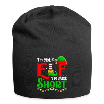 Je ne suis pas un elfe Je suis juste un petit Père Noël - Bonnet en jersey - noir - Devant
