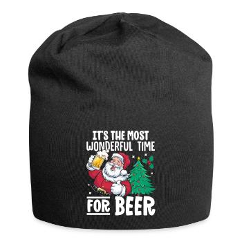It's The Most Wonderful Time For Beer Santa Christ - Jersey-Beanie - Schwarz - Vorne