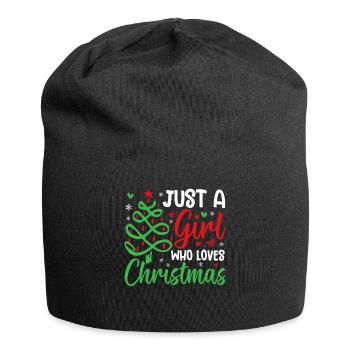 Just A Girl Who Loves Christmas Sister Holiday - Jersey-Beanie - Schwarz - Vorne