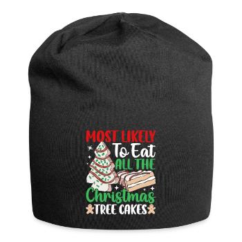 Most Likely To Eat All The Christmas Tree Cakes Co - Jersey-Beanie - Schwarz - Vorne
