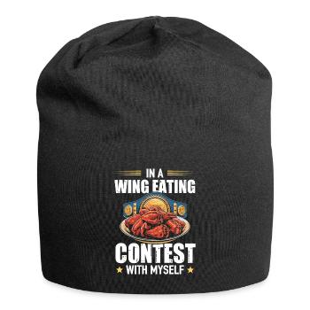 In A Wing Eating Contest With Myself - Jersey-Beanie - Schwarz - Vorne