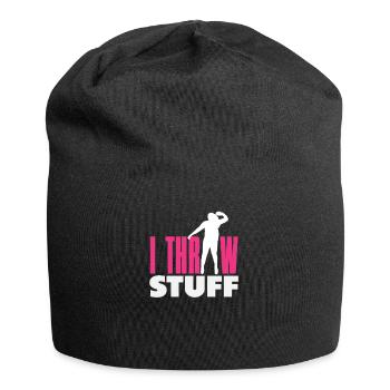 Lancer du disque Athlète Cadeau d’athlète - Bonnet en jersey - noir - Devant