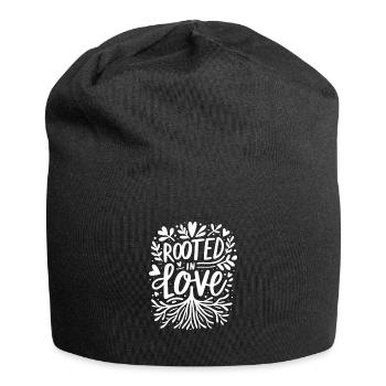 Enraciné dans l’amour - Bonnet en jersey - noir - Devant