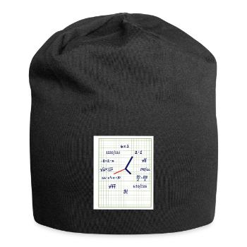 Clock Mathematics with Creative Formulas - Jersey Beanie - black - Front