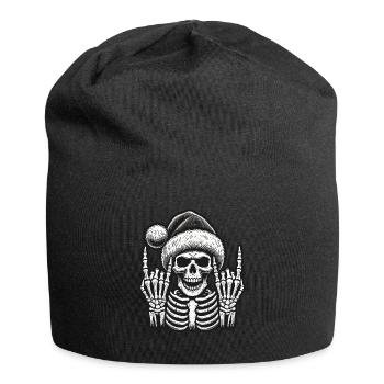 Skeleton Christmas Hat Skirt - Jersey Beanie - black - Front
