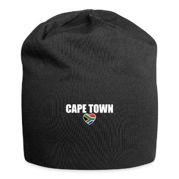 Cape Town Afrique du Sud Drapeau Afrique du Sud - Bonnet en jersey - noir - Devant