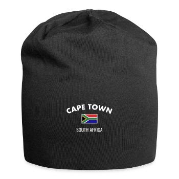 Cape Town Afrique du Sud Drapeau sud-africain - Bonnet en jersey - noir - Devant