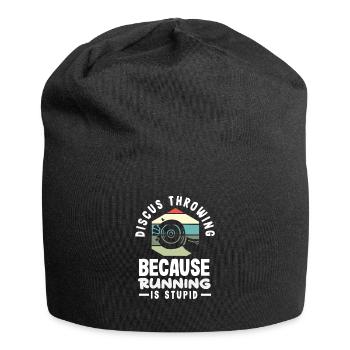 Lancer du disque Athlète Cadeau d’athlète - Bonnet en jersey - noir - Devant