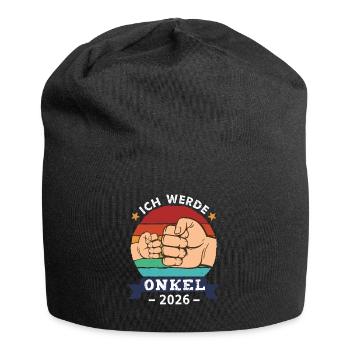 Ich werde Onkel 2026 - Jersey-Beanie - Schwarz - Vorne