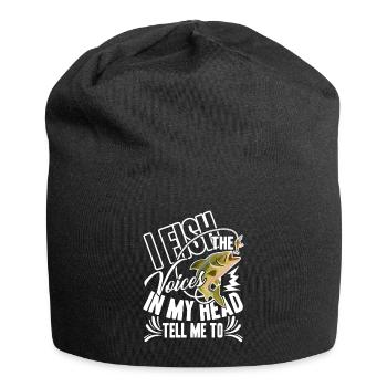 Fishing Voice In My Head Tell Me Fishing - Jersey Beanie - black - Front