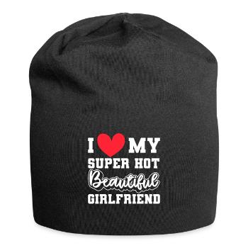 Ich Liebe Meine Freundin Paare Freund Geschenkidee - Jersey-Beanie - Schwarz - Vorne