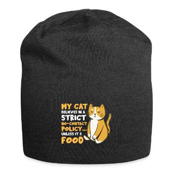 Witziger Katzen Spruch - Jersey-Beanie - Anthrazit - Vorne