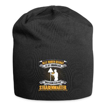 Road maintenance worker is impossible Chaussee maintenance worker - Jersey Beanie - black - Front