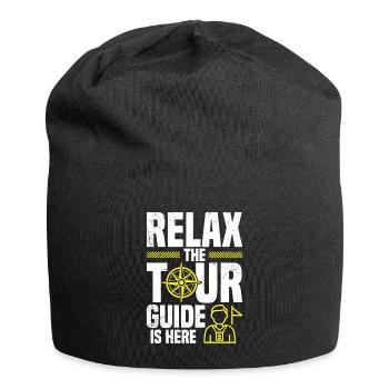 Détendez-vous, le guide touristique est là - Bonnet en jersey - noir - Devant