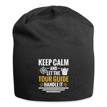 Stay calm and leave it to that - Jersey Beanie - black - Front