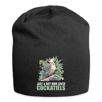 Cockatiel Nymphensittiche Nymphensittich - Jersey-Beanie - Schwarz - Vorne