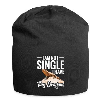 Ich Bin Nicht Alleinstehend, Ich Habe Winzige - Jersey-Beanie - Schwarz - Vorne
