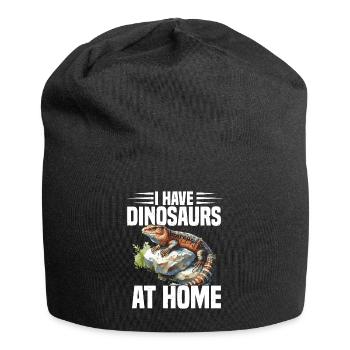J’ai des dinosaures à la maison - Bonnet en jersey - noir - Devant