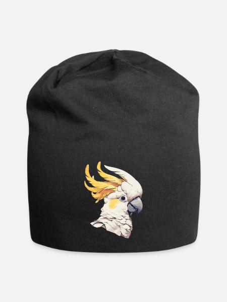 Cockatoo Kakadus Kakadu - Jersey-Beanie - Schwarz