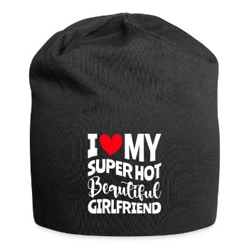 Ich Liebe Meine Freundin Paare Freund Geschenkidee - Jersey-Beanie - Schwarz - Vorne