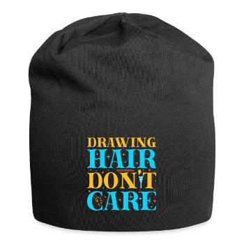Artist Painter Graphic Drawing Hair Don´t Care - Jersey-Beanie - Schwarz - Vorne