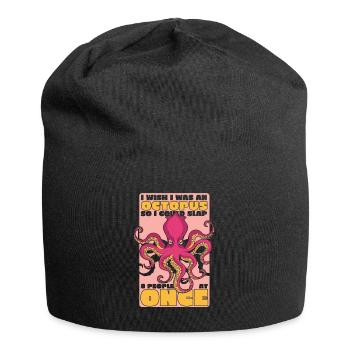Could Slap 8 People At Once Cephalopoda Octopodes - Jersey Beanie - black - Front