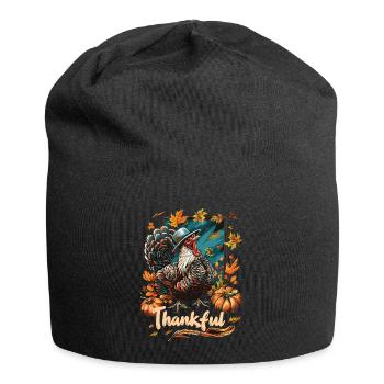 Grateful Gobble Wobble Thanksgiving - Bonnet en jersey - noir - Devant