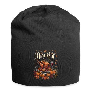 Grateful Gobble Wobble Thanksgiving - Bonnet en jersey - noir - Devant