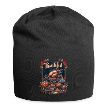 Grateful Gobble Wobble Thanksgiving - Bonnet en jersey - noir - Devant