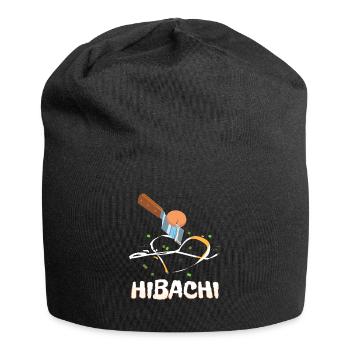 La cuisine Hibachi avec passion - Bonnet en jersey - noir - Devant