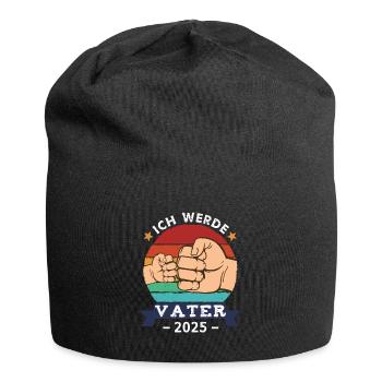 Ich werde Vater 2025 - Jersey-Beanie - Schwarz - Vorne