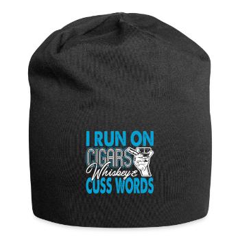 Cigar Smoking I Runs On Cigars - Jersey Beanie - black - Front
