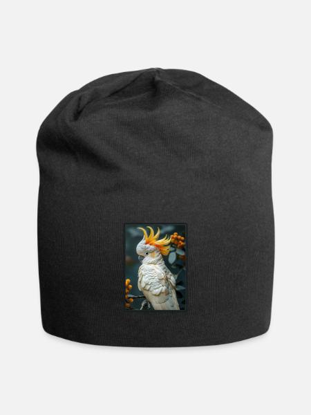 Cockatoo Kakadus Kakadu - Jersey-Beanie - Schwarz