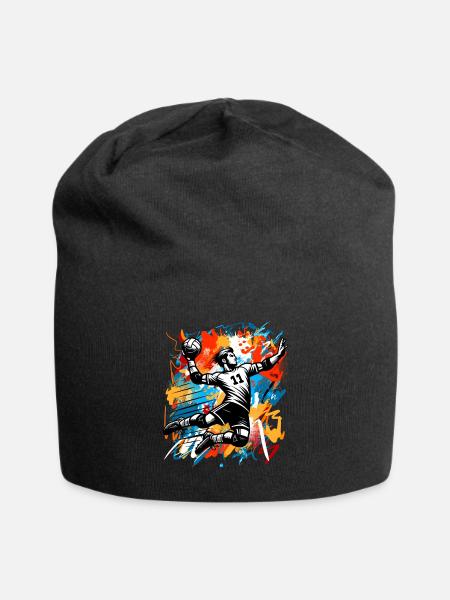 Handball Handballer - Jersey-Beanie - Schwarz