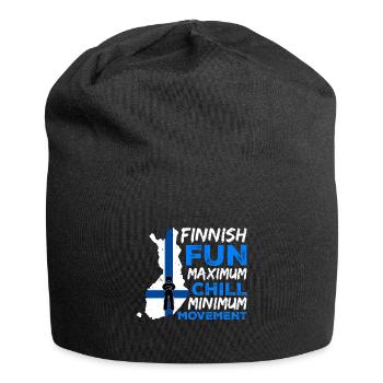 Witziger Finnisch Designs für Finnen - Jersey-Beanie - Schwarz - Vorne