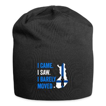 Witziger Finnisch Designs für Finnen - Jersey-Beanie - Schwarz - Vorne