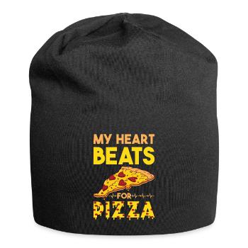 Funny pizza saying - Jersey Beanie - black - Front