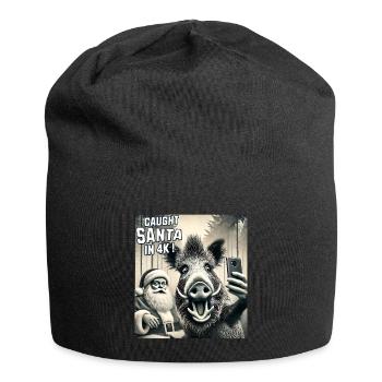 Chats Selfie Père Noël - Bonnet en jersey - noir - Devant
